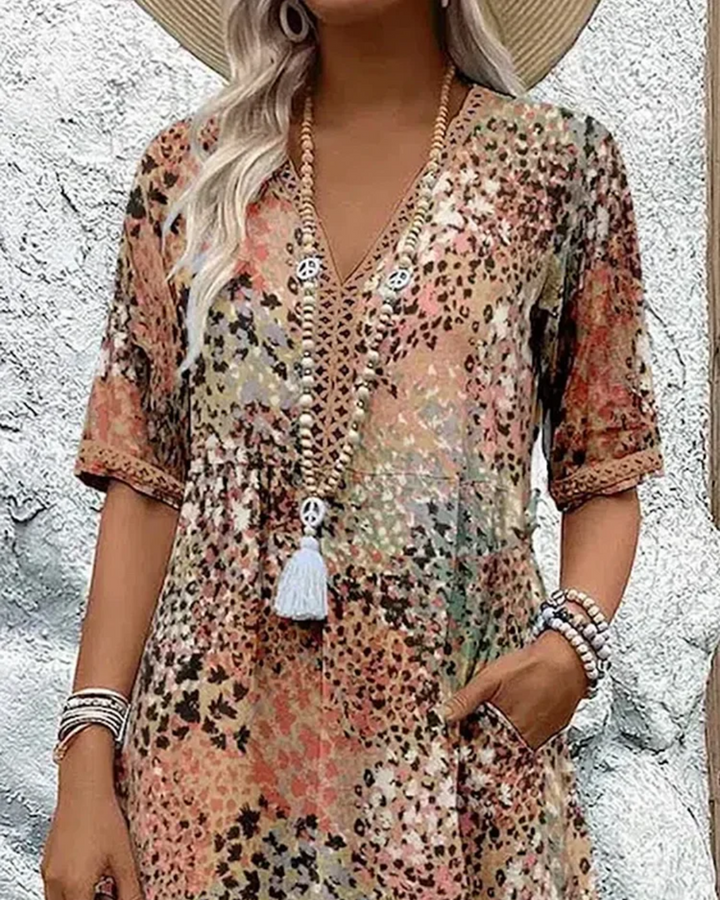 Úna | Vibrant Mid Length Dress