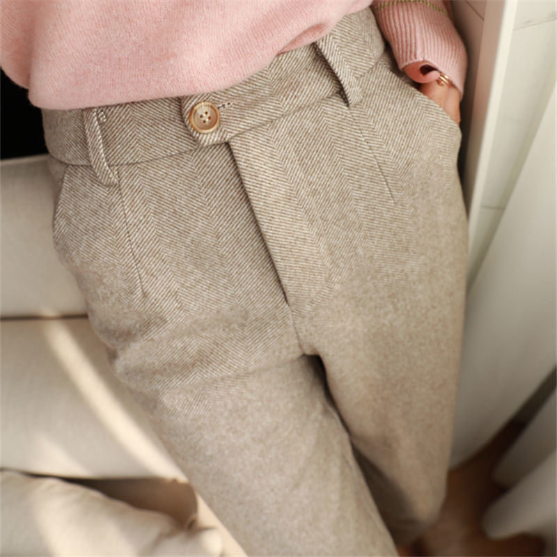 Naomi | Women's Herringbone Trousers