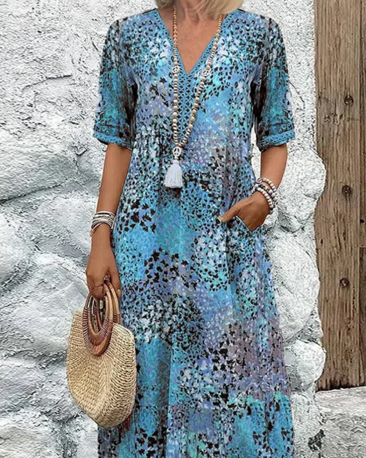 Úna | Vibrant Mid Length Dress