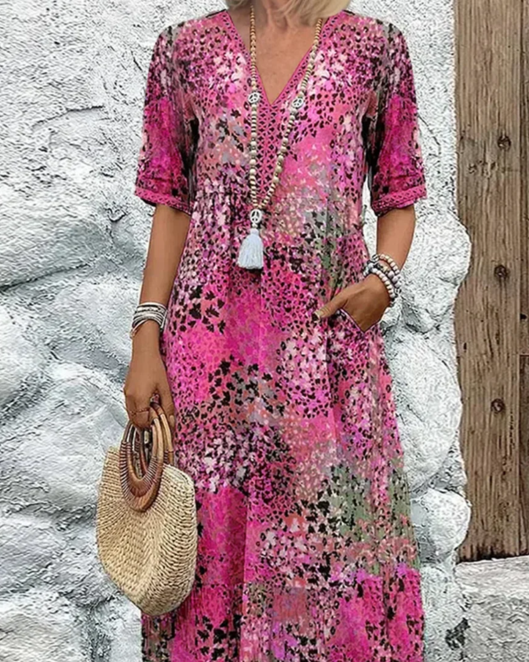Úna | Vibrant Mid Length Dress