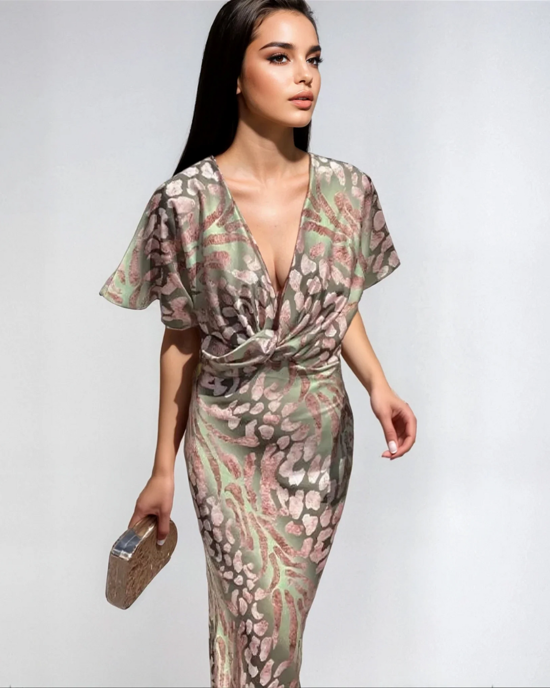 Jade | Twisted V-Neck Dress