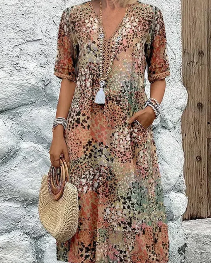Úna | Vibrant Mid Length Dress