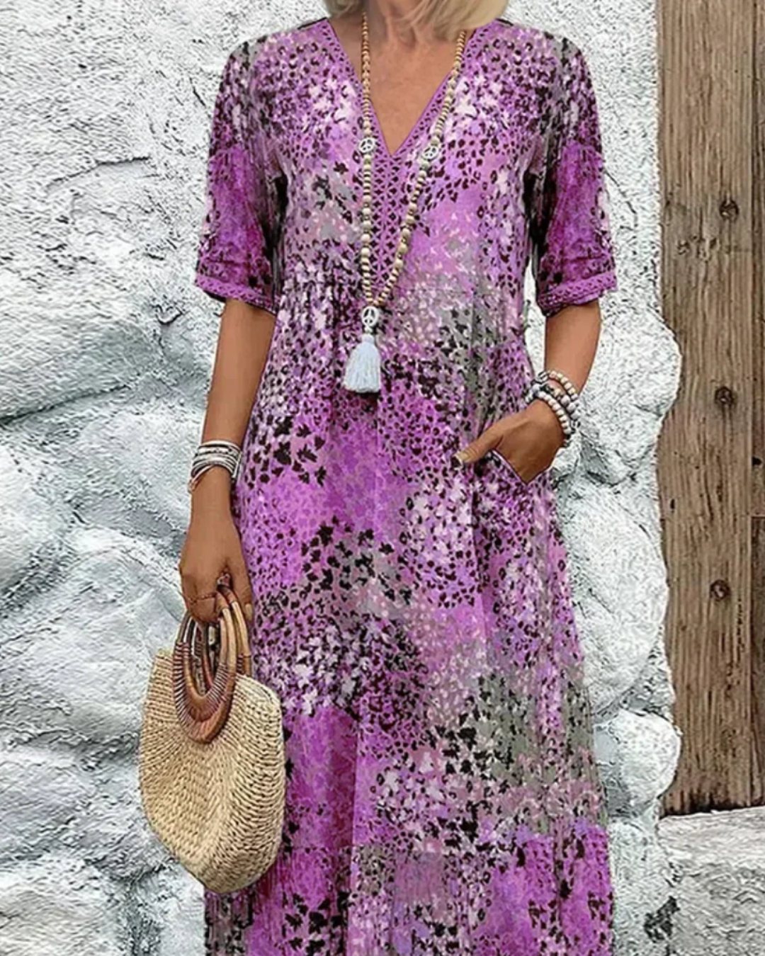 Úna | Vibrant Mid Length Dress