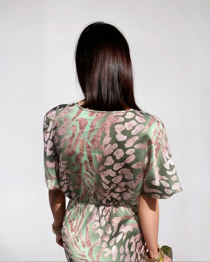 Jade | Twisted V-Neck Dress