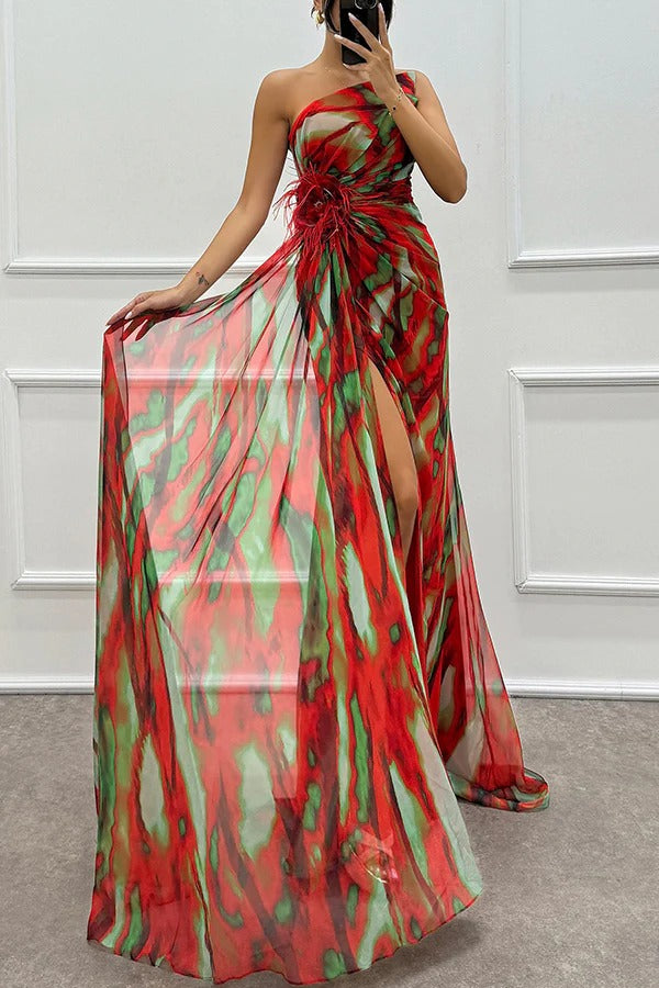 Lumiere | Bold Sunset Maxi Dress