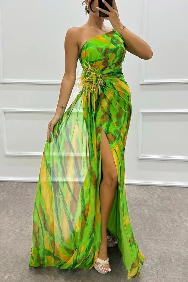 Lumiere | Bold Sunset Maxi Dress