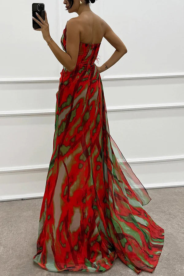 Lumiere | Bold Sunset Maxi Dress