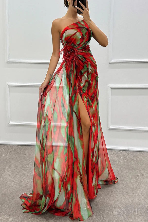 Lumiere | Bold Sunset Maxi Dress