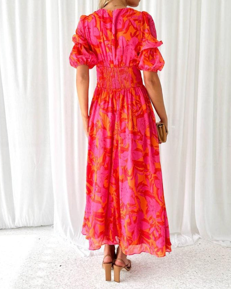 Serena | Flowy V-Neck Evening Dress