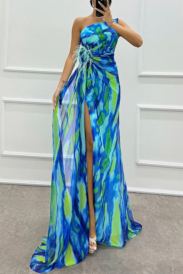 Lumiere | Bold Sunset Maxi Dress
