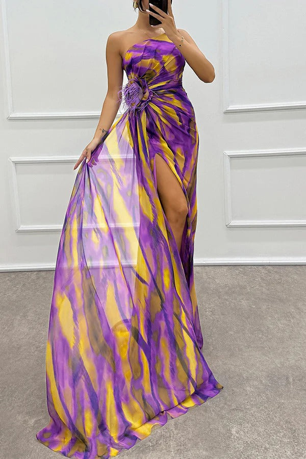 Lumiere | Bold Sunset Maxi Dress