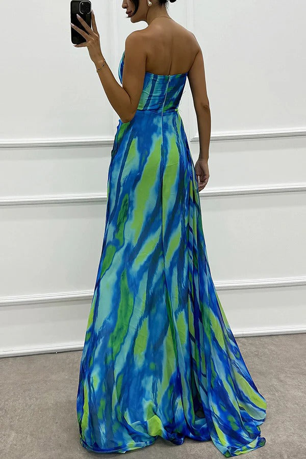 Lumiere | Bold Sunset Maxi Dress